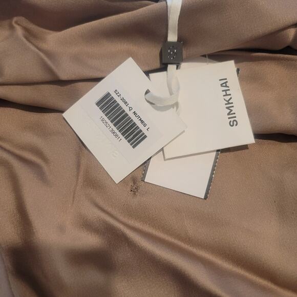 SIMKHAI Alice One Shoulder Top in Nutmeg Size Large NWT - Picture 5 of 6